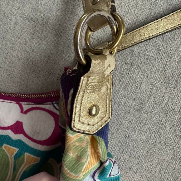 Vintage Y2K Poppy Coach Bag in Rainbow Graffiti - Picture 5 of 12